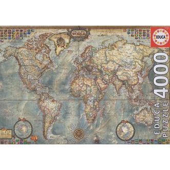 Political Map of the World - 4000 brikker