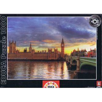 Sunset on the River Thames - 1000 brikker