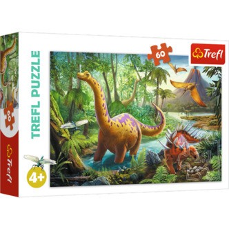 Dinosaurer ved floden - 60 brikker
