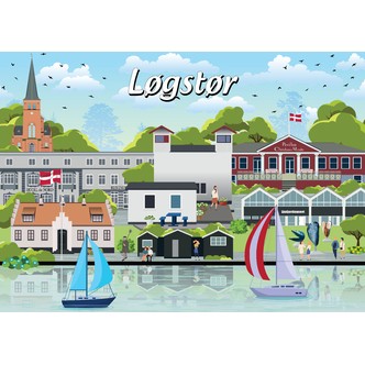 Danske byer: Løgstør , 1000 brikker