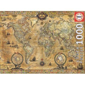 Antique World Map - 1000 brikker