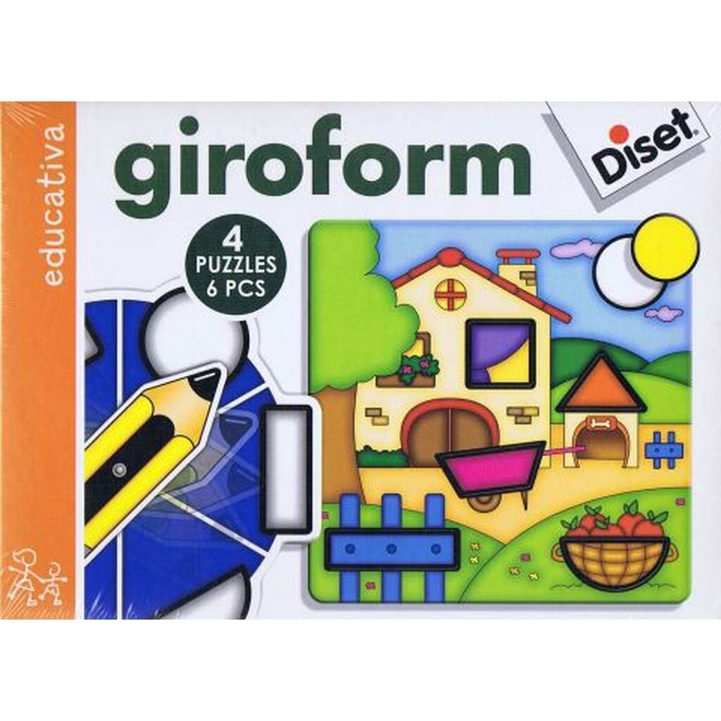 Giroform, 4 puslespil á 6 brikker