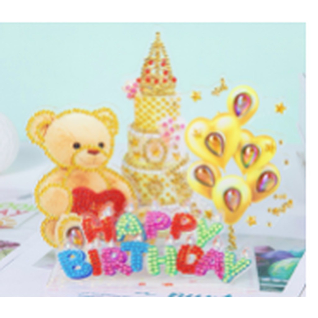3D-billede med Happy Birthday