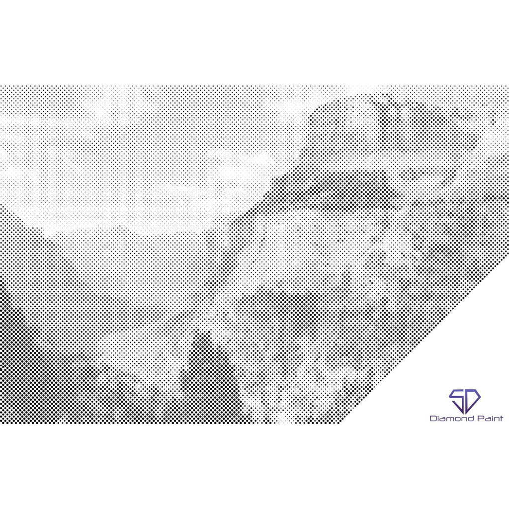 Mal med Prikker - Ordesa - den spanske grand canyon 2 - Opspændt på ramme - 120 x 80 cm