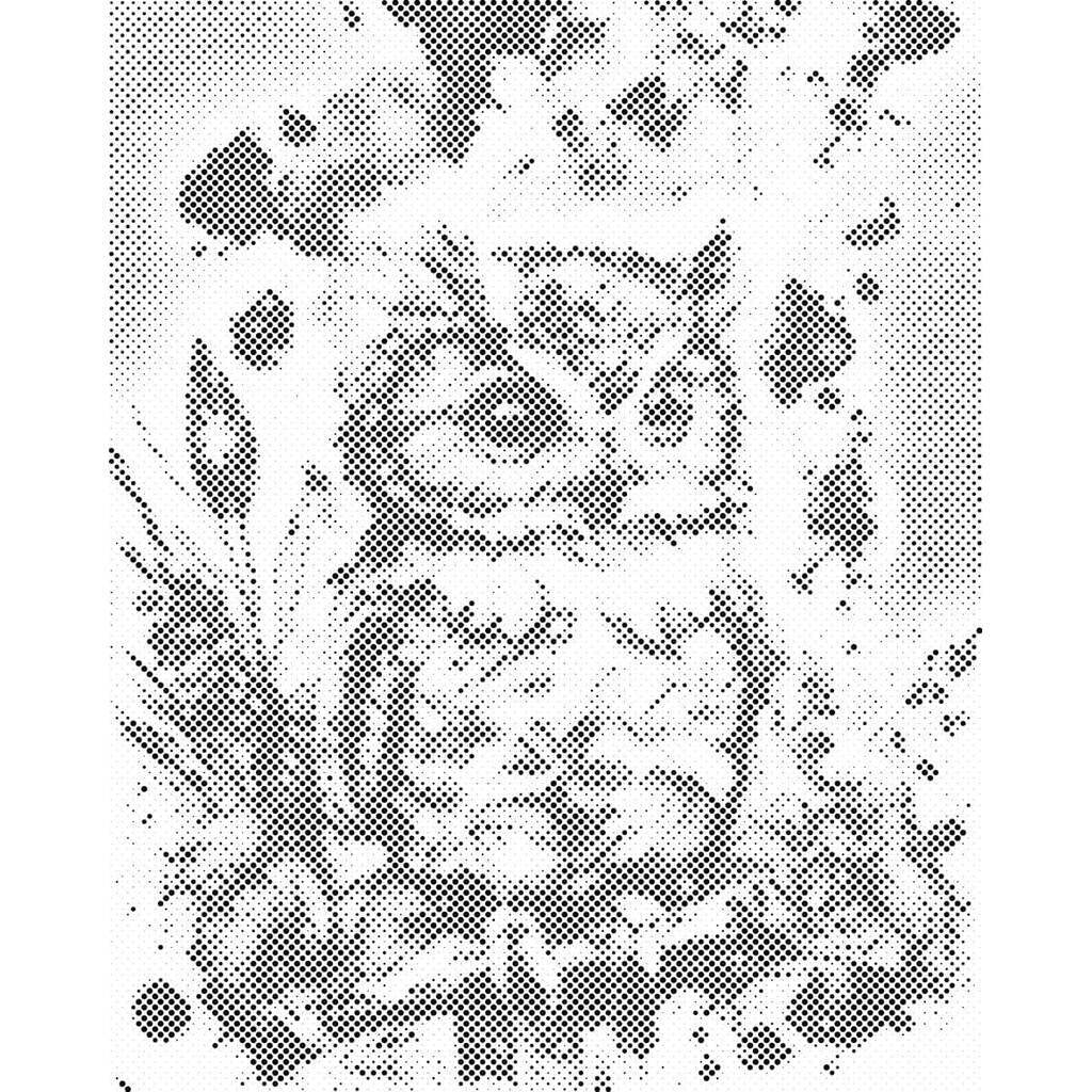 Mal med Prikker - Flot ugle - Opspændt på ramme - 60 x 80 cm