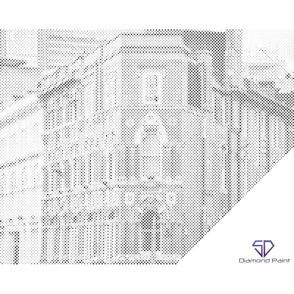 Mal med Prikker - Birmingham, England - Uden ramme - 50 x 40 cm