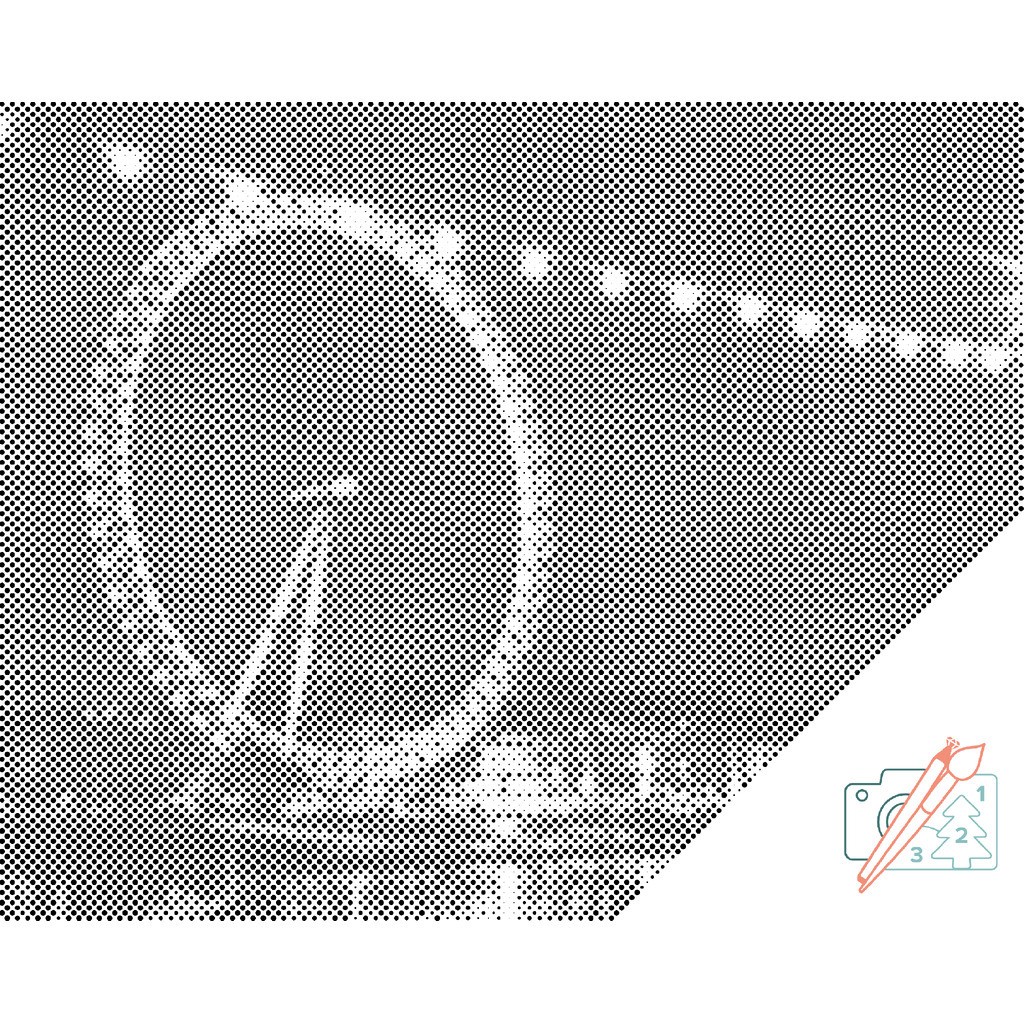 Mal med Prikker - London Eye - Uden ramme - 40 x 30 cm