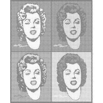 Mal med Prikker - Marilyn Monroe x 4 - Uden ramme - 80 x 100 cm