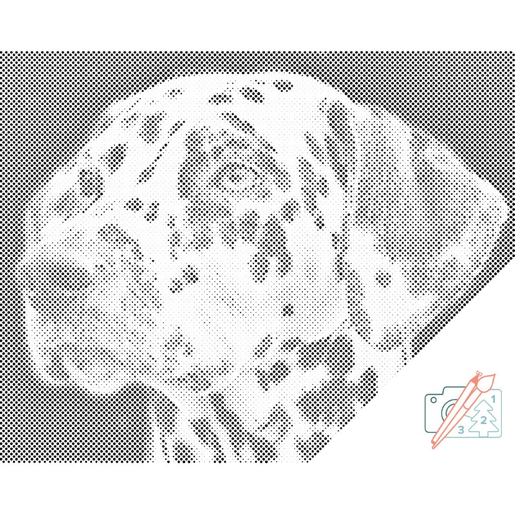 Mal med Prikker - Dalmatiner - Uden ramme - 80 x 60 cm