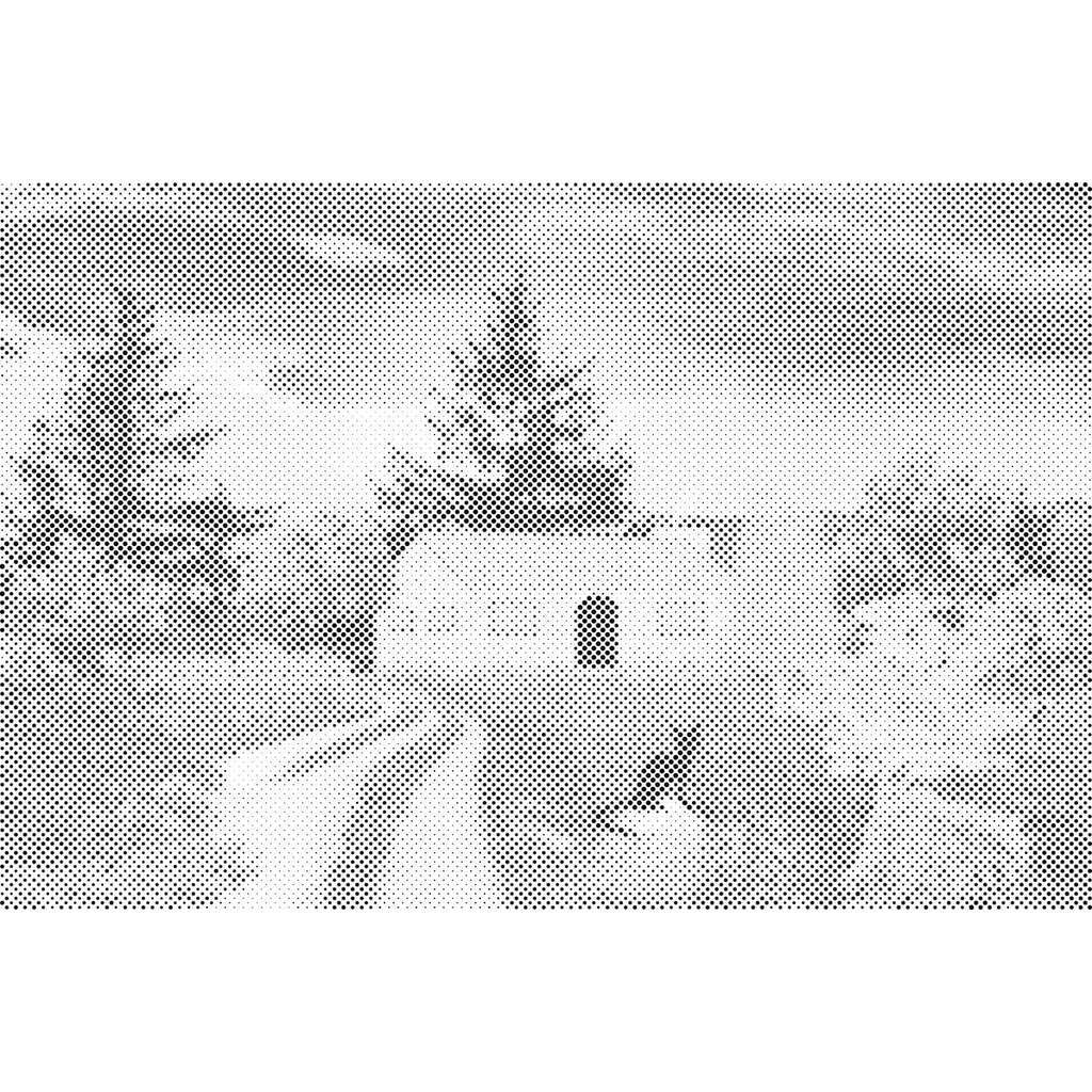 Mal med Prikker - Hus på landet - Opspændt på ramme - 80 x 60 cm