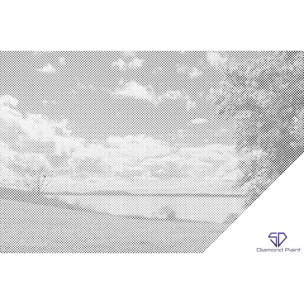 Mal med Prikker - Sø i naturen - Uden ramme - 60 x 40 cm