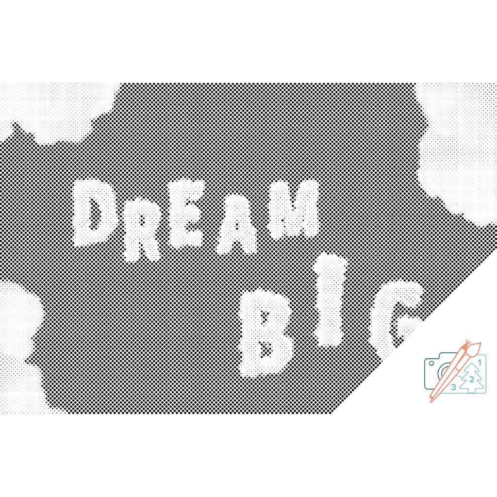 Mal med Prikker - Dream Big - Uden ramme - 120 x 80 cm