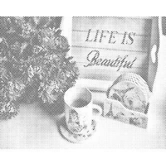 Mal med Prikker - Life is beautiful - Uden ramme - 100 x 80 cm