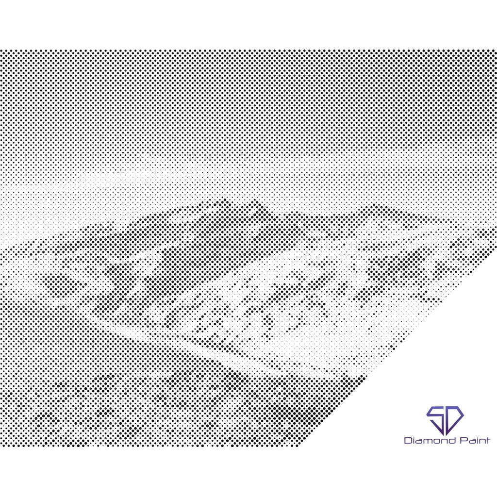 Mal med Prikker - Bjerget Mount Mulhacen, Spainen - Uden ramme - 40 x 50 cm