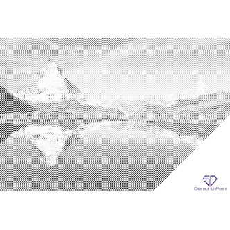 Mal med Prikker - Bjerget Matterhorn, Alperne - Uden ramme - 80 x 60 cm