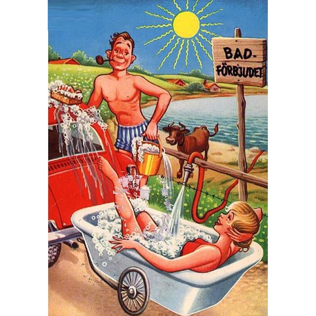 Badekar efter bil - Firkantede sten - 50 x 70 cm - Lærred, sten, pen, bakke, gele