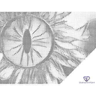 Mal med Prikker - Solsikkeøje - Opspændt på ramme - 30 x 40 cm