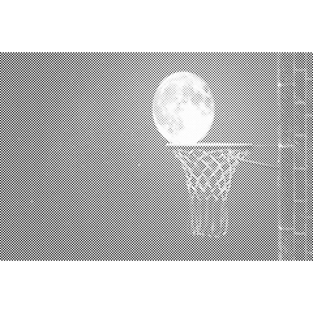 Mal med Prikker - Basketball - Opspændt på ramme - 120 x 80 cm