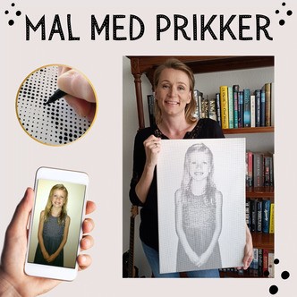 Dit eget billede som Mal med Prikker - Manuel hjælp (depositum) - Uden ramme