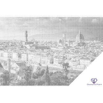 Mal med Prikker - Udsigt over Firenze - Opspændt på ramme - 120 x 80 cm