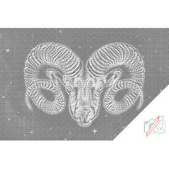 Mal med Prikker - Stjernetegn Vædderen - Uden ramme - 80 x 60 cm