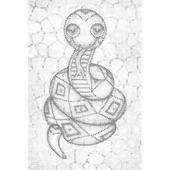 Mal med Prikker - Slange - Uden ramme - 60 x 80 cm