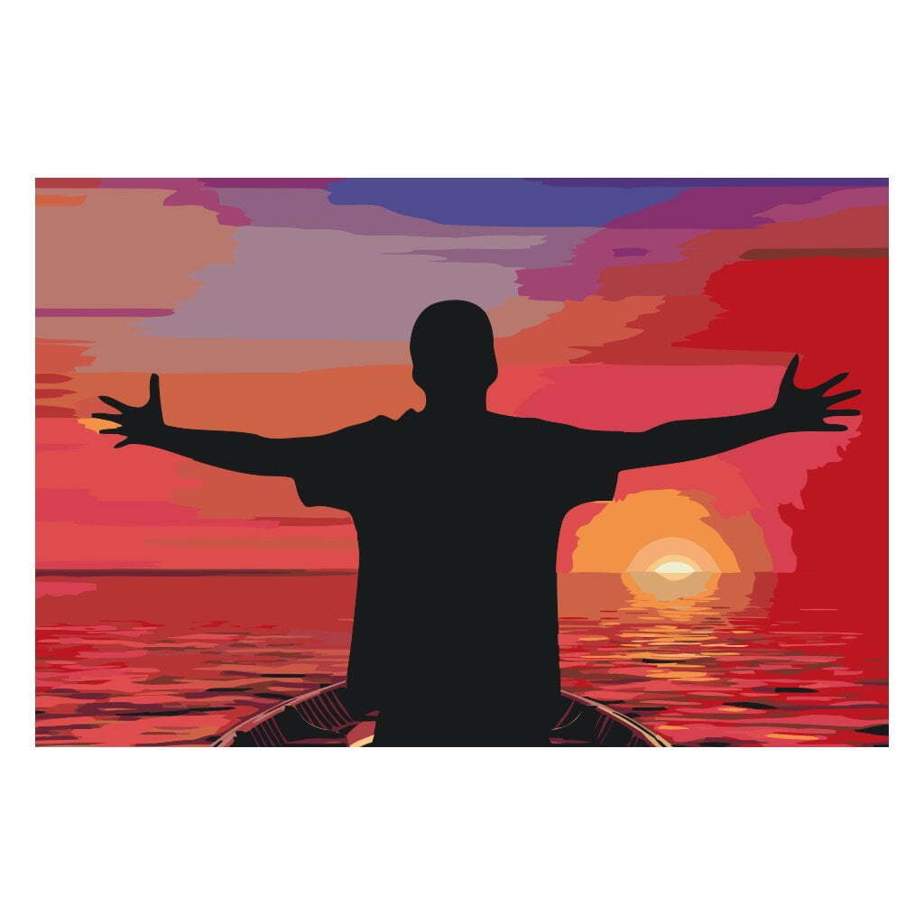 Frihed - Paint by Numbers Premium - 60 x 40 cm - med-saml-selv-ramme