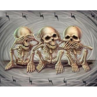 Kan ikke se høre tale - Runde sten - 75 x 60 cm - Lærred, sten, pen, bakke, gele, poser til stenene