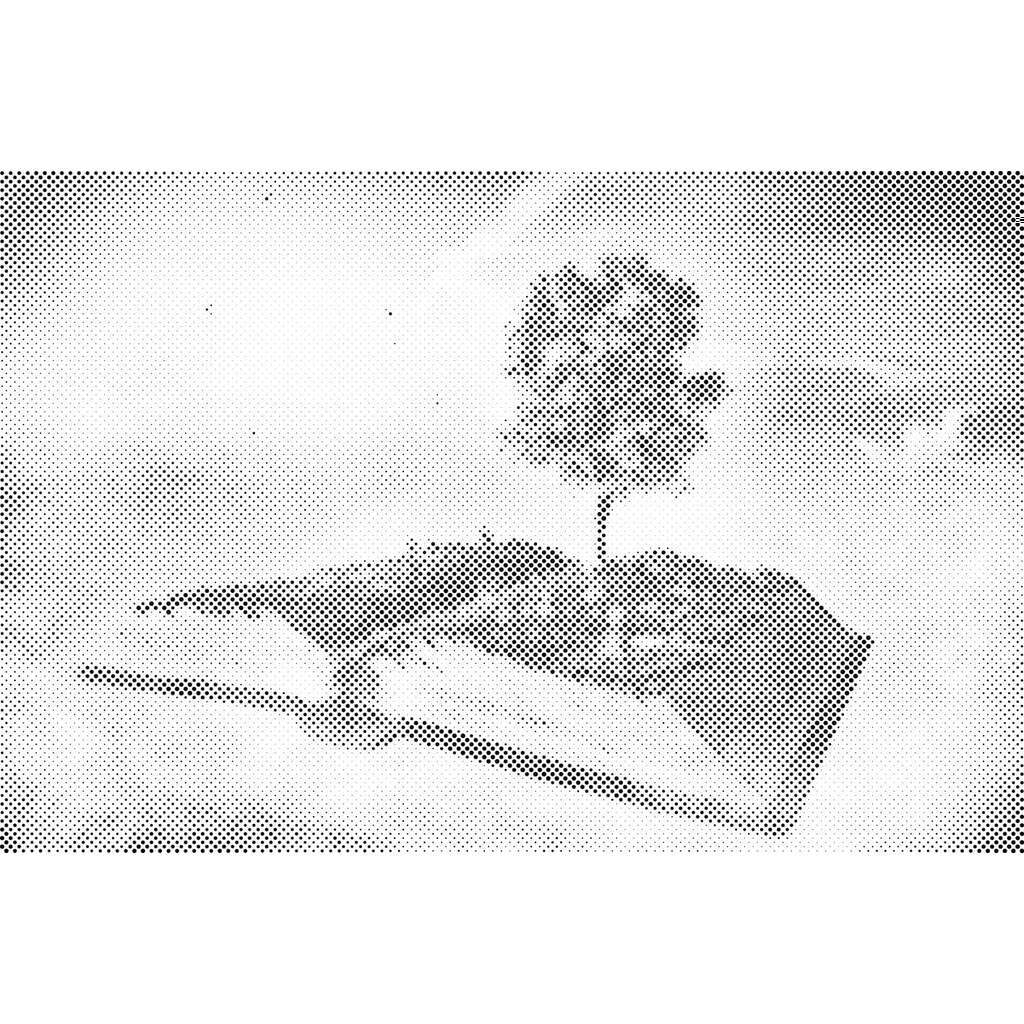 Mal med Prikker - Bog og skyer - Opspændt på ramme - 80 x 60 cm