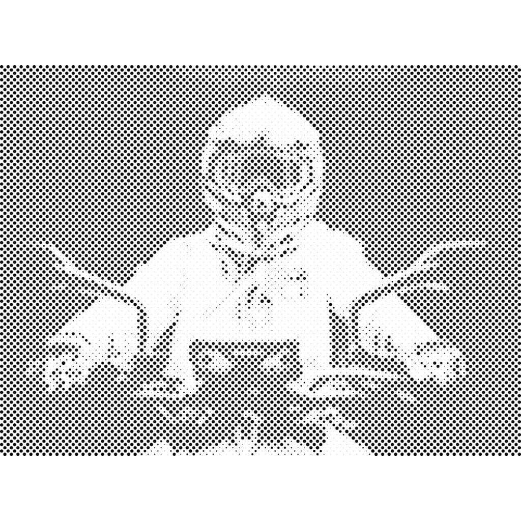 Mal med Prikker - Biker - Opspændt på ramme - 40 x 30 cm