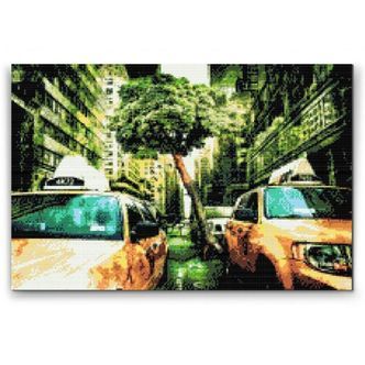 Jordens undergang - Premium - Firkantede sten - 60 x 40 cm - Lærred, sten, pen, bakke, gele, poser til stenene - Uden ramme