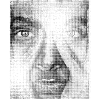 Mal med Prikker - Kvindes ansigt - Uden ramme - 80 x 100 cm