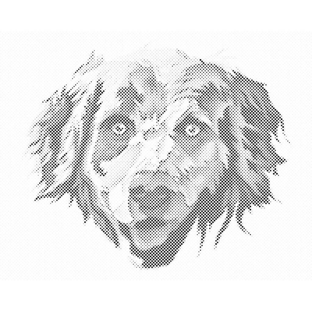 Mal med Prikker - Golden Retriever - Uden ramme - 50 x 40 cm