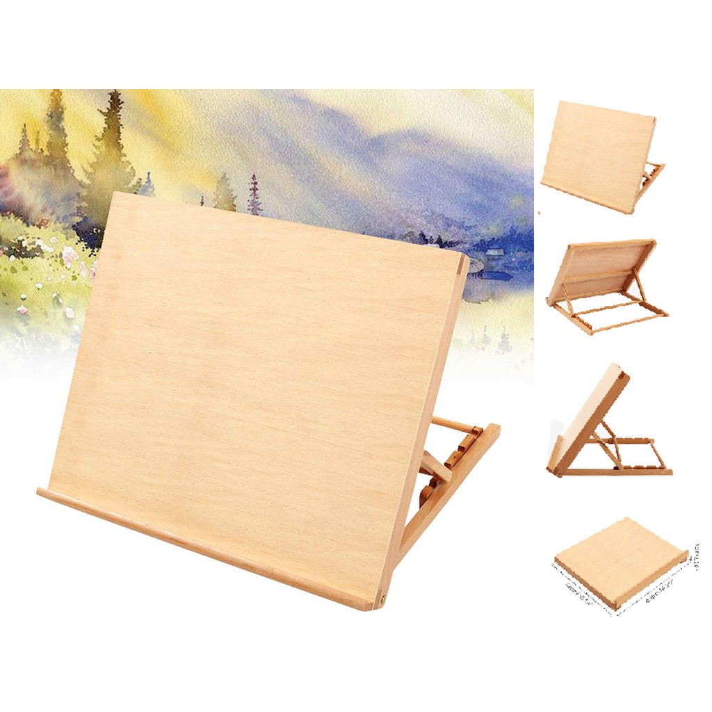 Stander i træ til lysplade (mellem model)