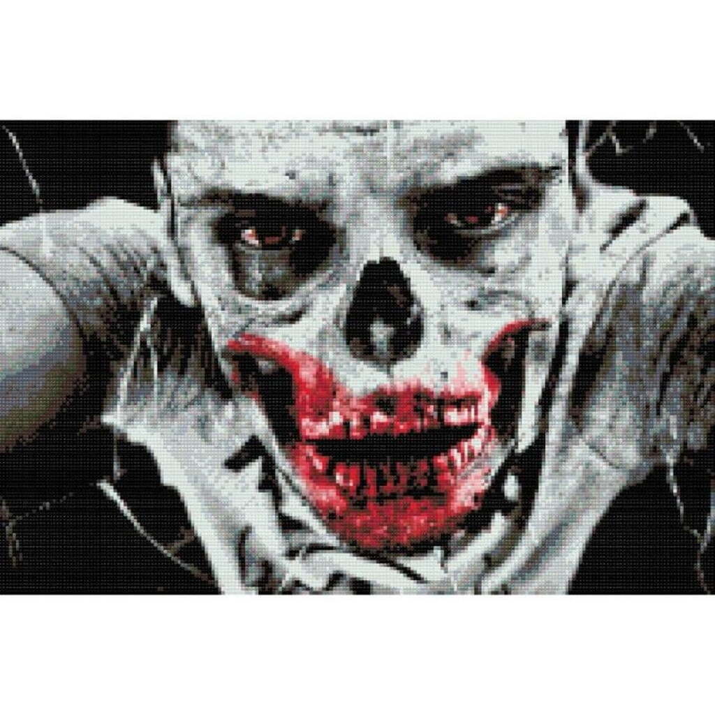 Zombie - Premium - Firkantede sten - 80 x 60 cm - Lærred, sten, pen, bakke, gele, poser til stenene - med-saml-selv-ramme