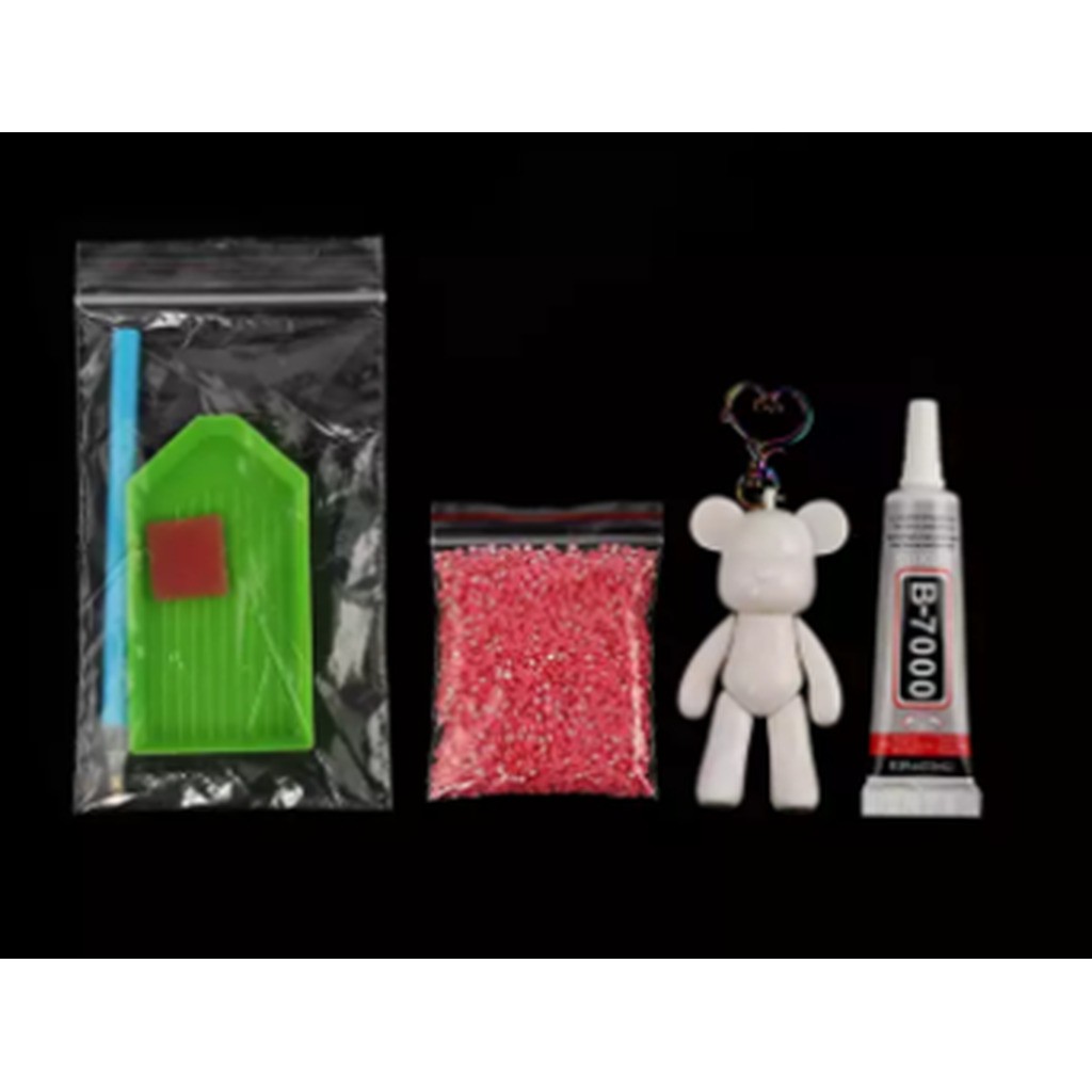 Lille bamse (8 cm) - Lyserød