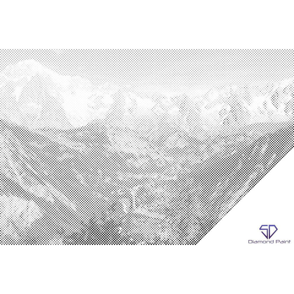 Mal med Prikker - Bjerget Mont Blanc, Alperne - Uden ramme - 60 x 40 cm