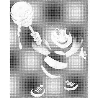 Mal med Prikker - Bi med honning - Uden ramme - 80 x 100 cm