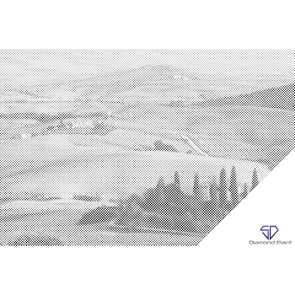 Mal med Prikker - Toscana, Italien - Uden ramme - 60 x 40 cm