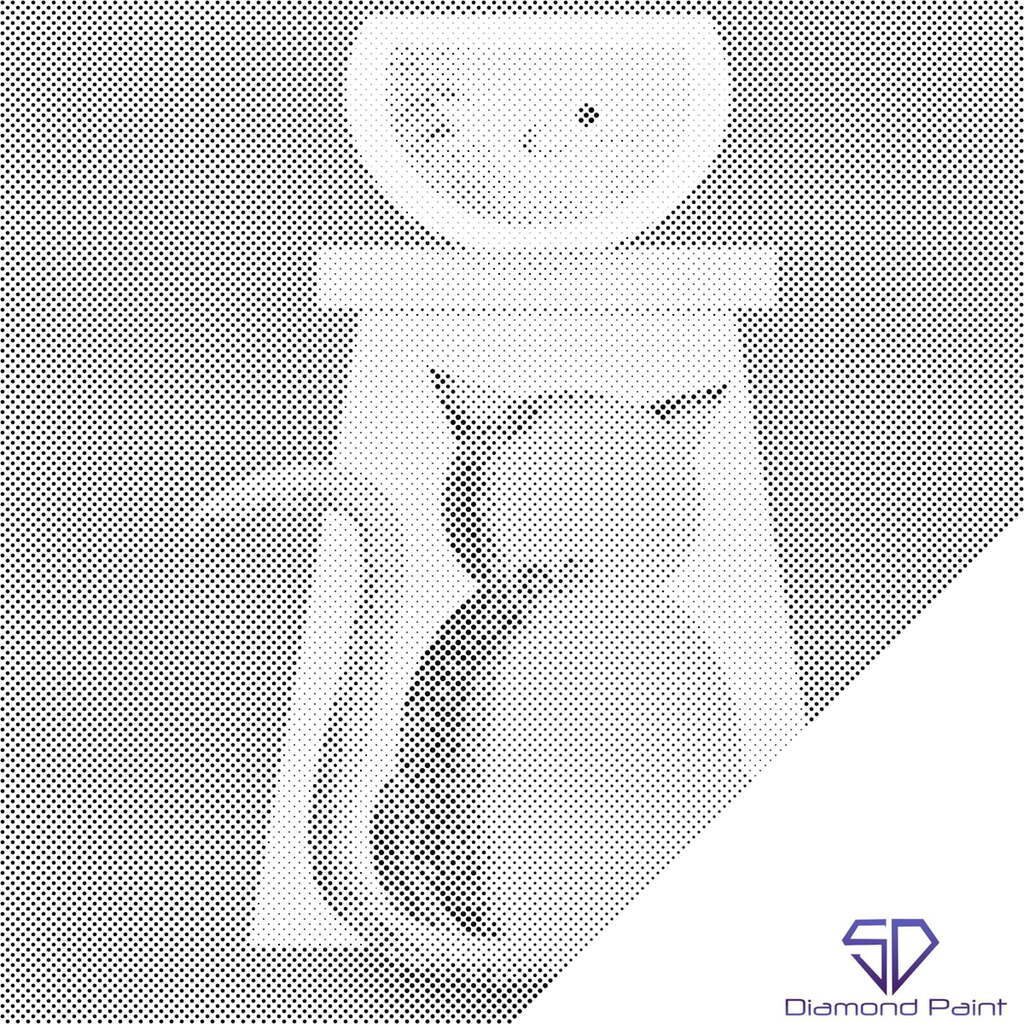 Mal med Prikker - Kat og bytte - Uden ramme - 50 x 50 cm