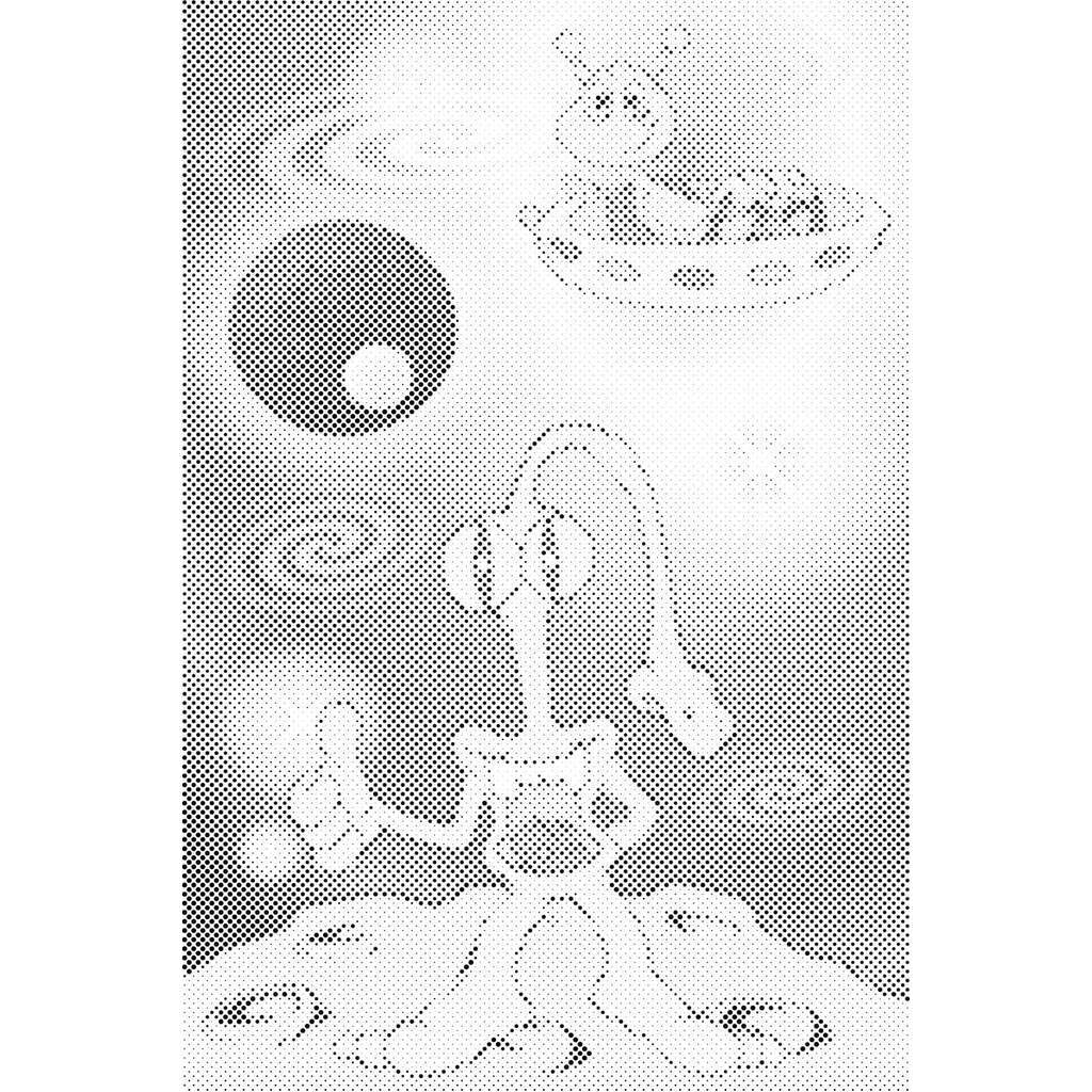 Mal med Prikker - Rumvæsener - Opspændt på ramme - 40 x 60 cm