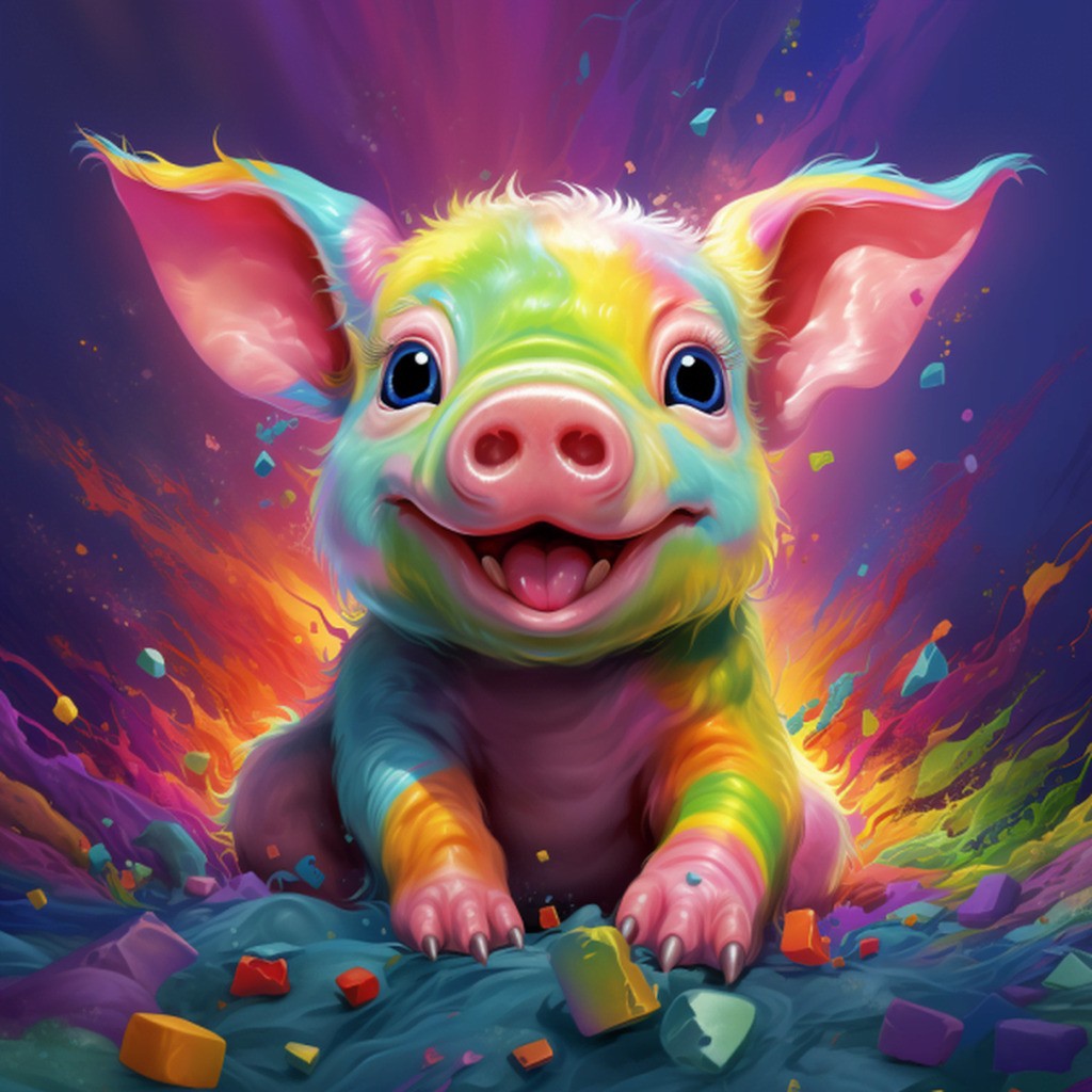 Farverig gris - Premium - Firkantede sten - 80 x 80 cm - med-saml-selv-ramme - Lærred, sten, pen, bakke, gele, poser til stenene