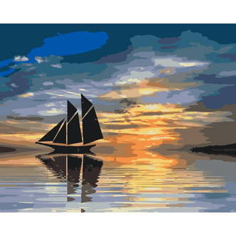 Forladt båd - Paint by Numbers Premium - 80 x 60 cm - Med saml-selv-ramme