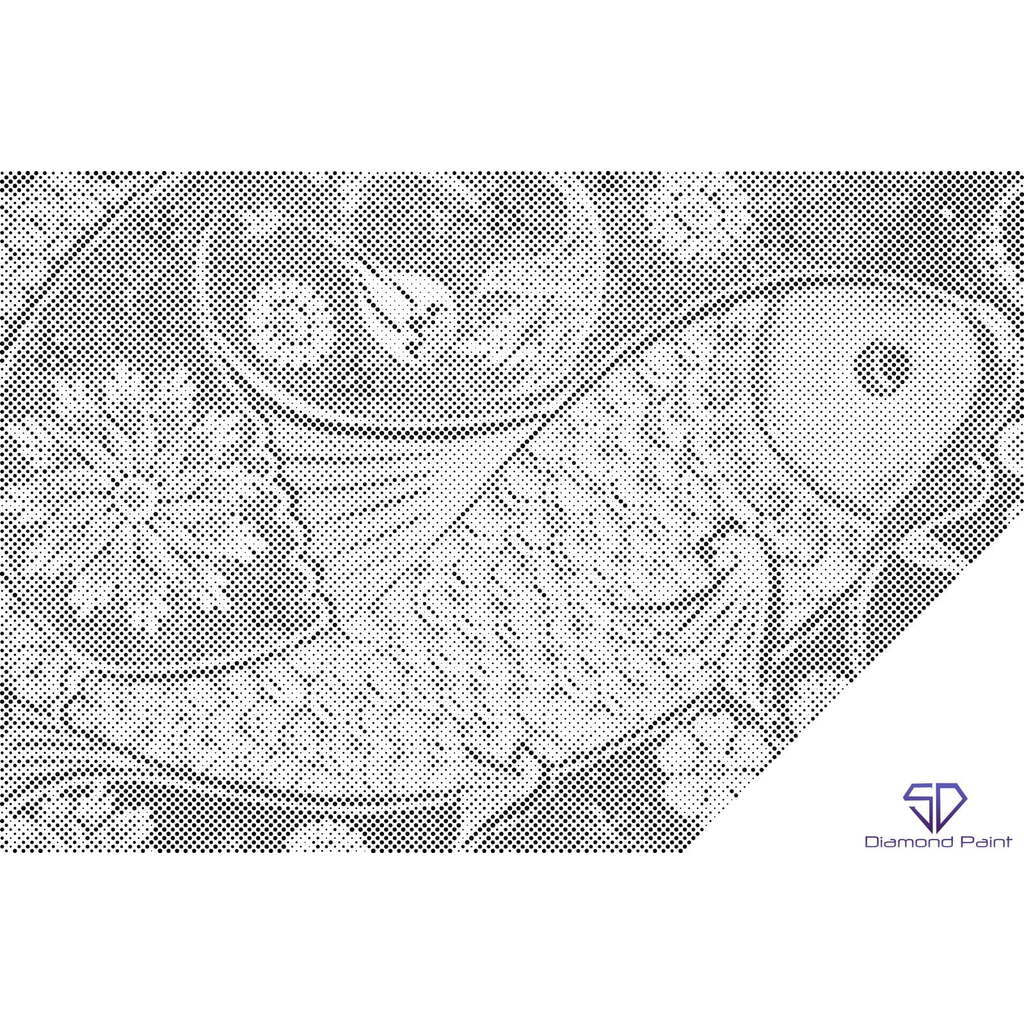 Mal med Prikker - Kunstneriske fisk - Uden ramme - 60 x 40 cm