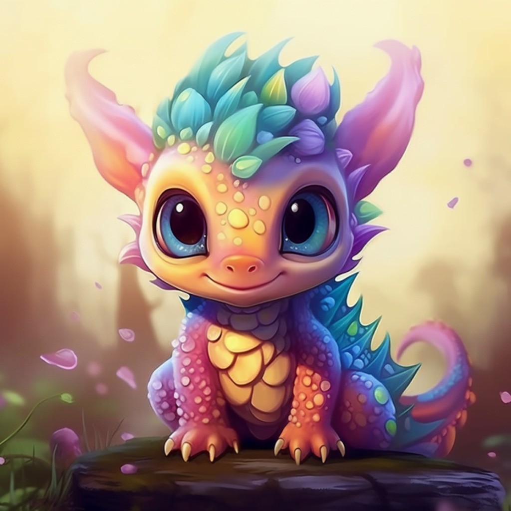 Farverig drage - Premium - Runde sten - 50 x 50 cm - med-saml-selv-ramme - Lærred, sten, pen, bakke, gele, poser til stenene