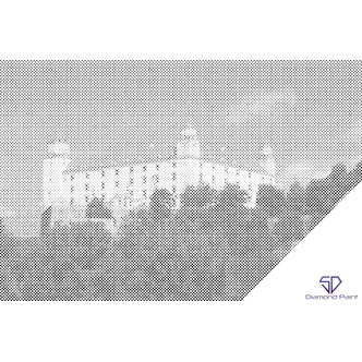 Mal med Prikker - Bratislava Slot - Opspændt på ramme - 60 x 40 cm