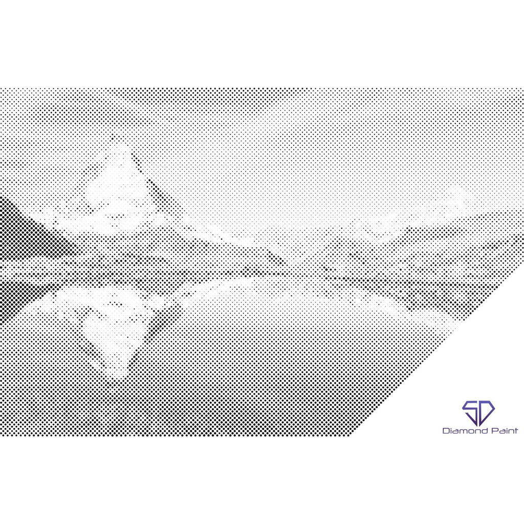 Mal med Prikker - Bjerget Matterhorn, Alperne - Uden ramme - 60 x 40 cm