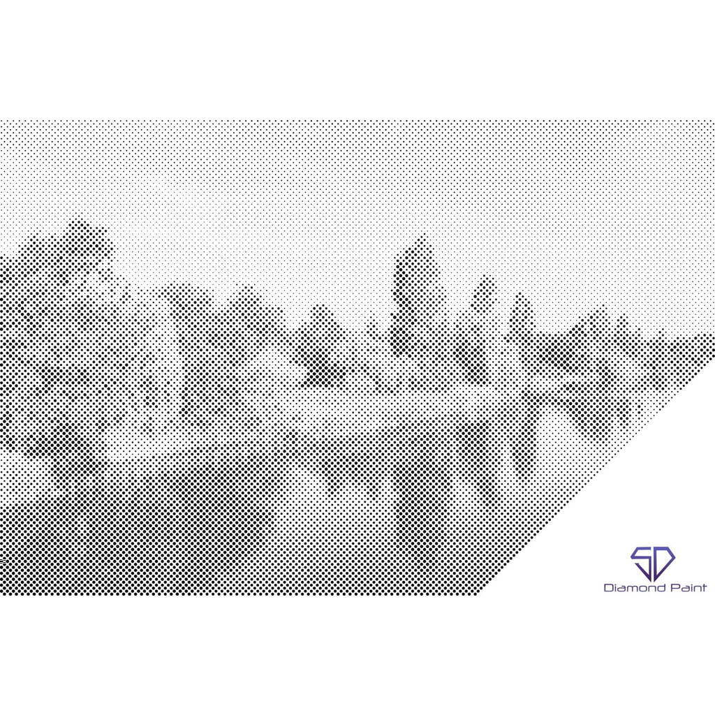 Mal med Prikker - Hyde Park, London 2 - Uden ramme - 120 x 80 cm