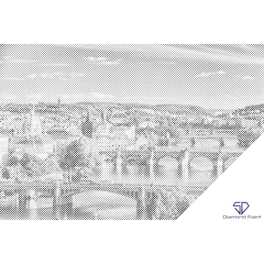 Mal med Prikker - Udsigt over Prag - Uden ramme - 60 x 40 cm