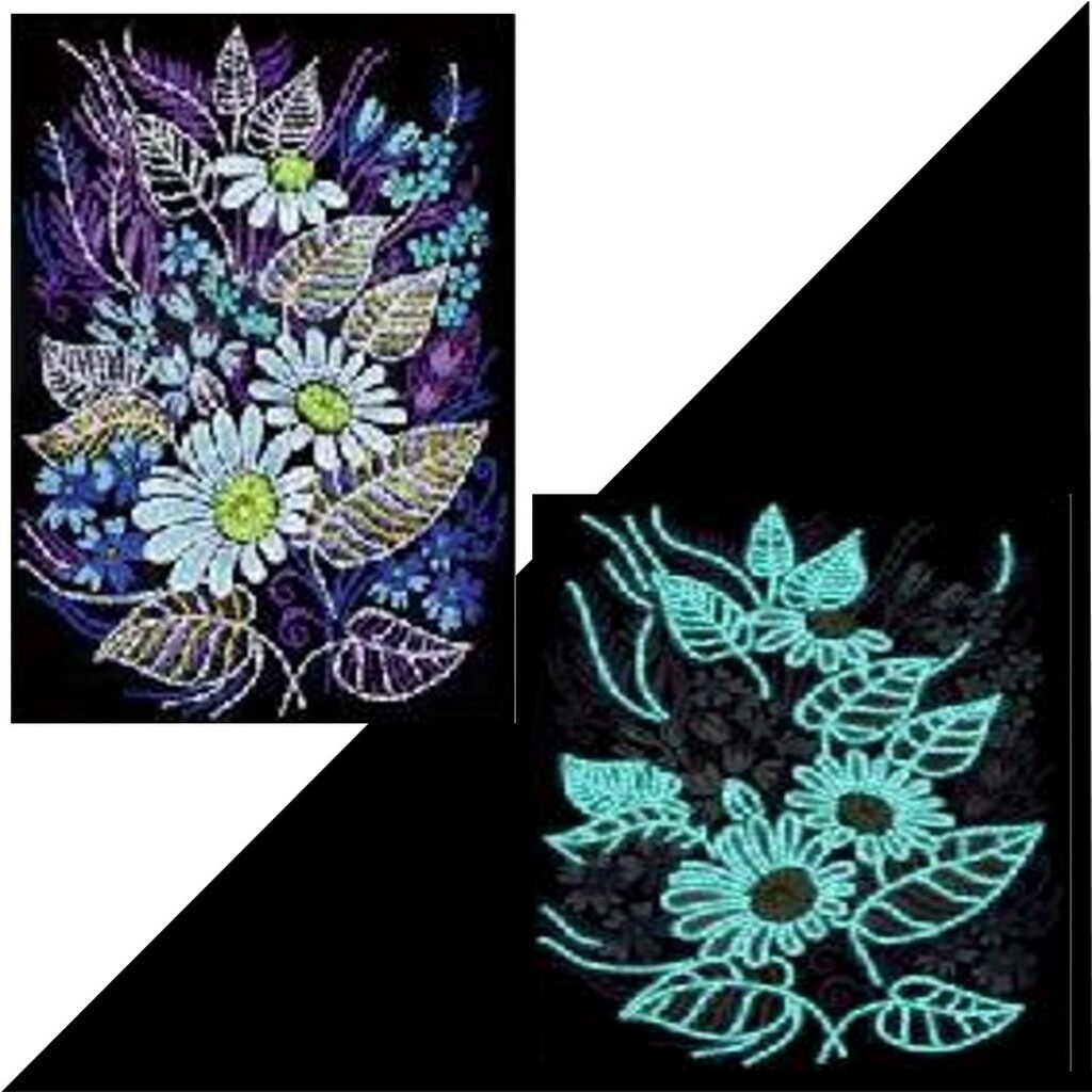 Blomster med selvlysende diamanter